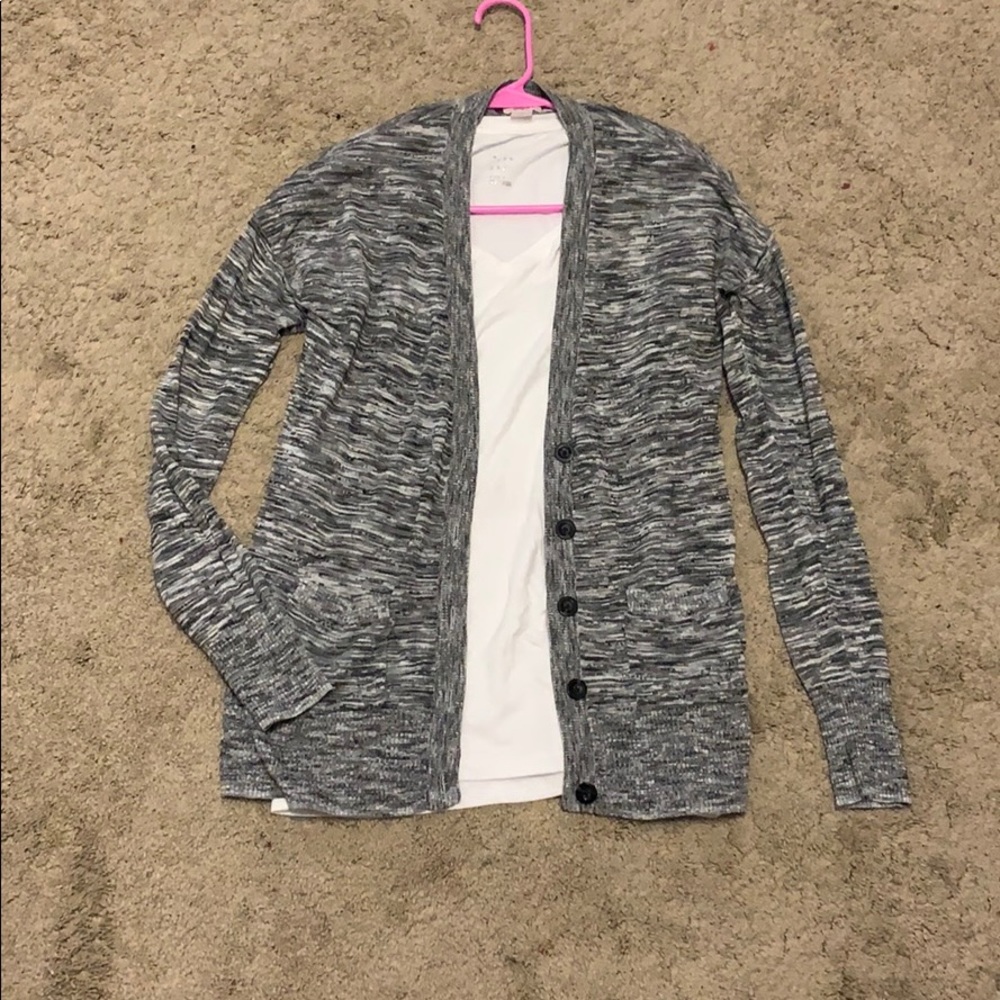 Gray cardigan
